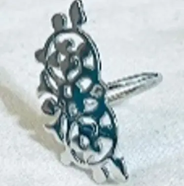 small basic vertical arabesque ring silver