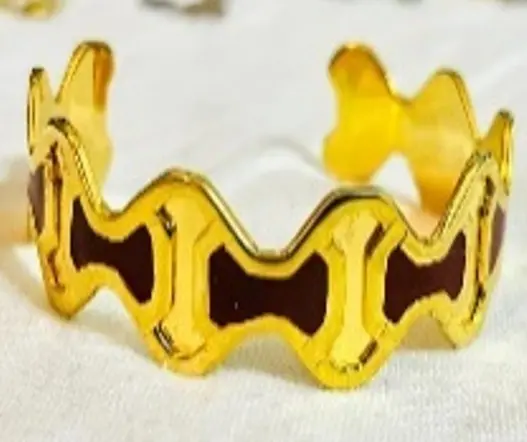 the Bones cuff gold with colered enamel