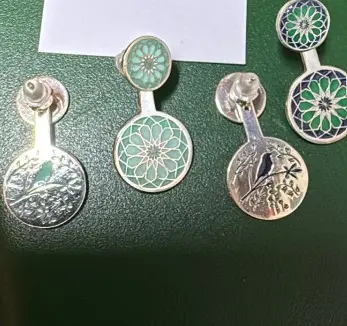 Earrings Double R s (Double-sided Studs)