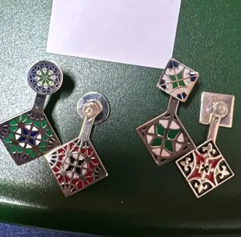 Earrings Double D s (Double-Sided D Studs)