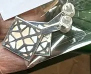 Earrings Double D p (Double-Sided D Pearls)