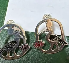 Earrings Cartouche (Birds Cartouche S)