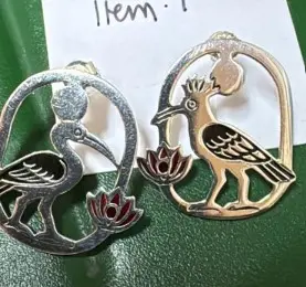 Earrings Cartouche (Birds Cartouche L)