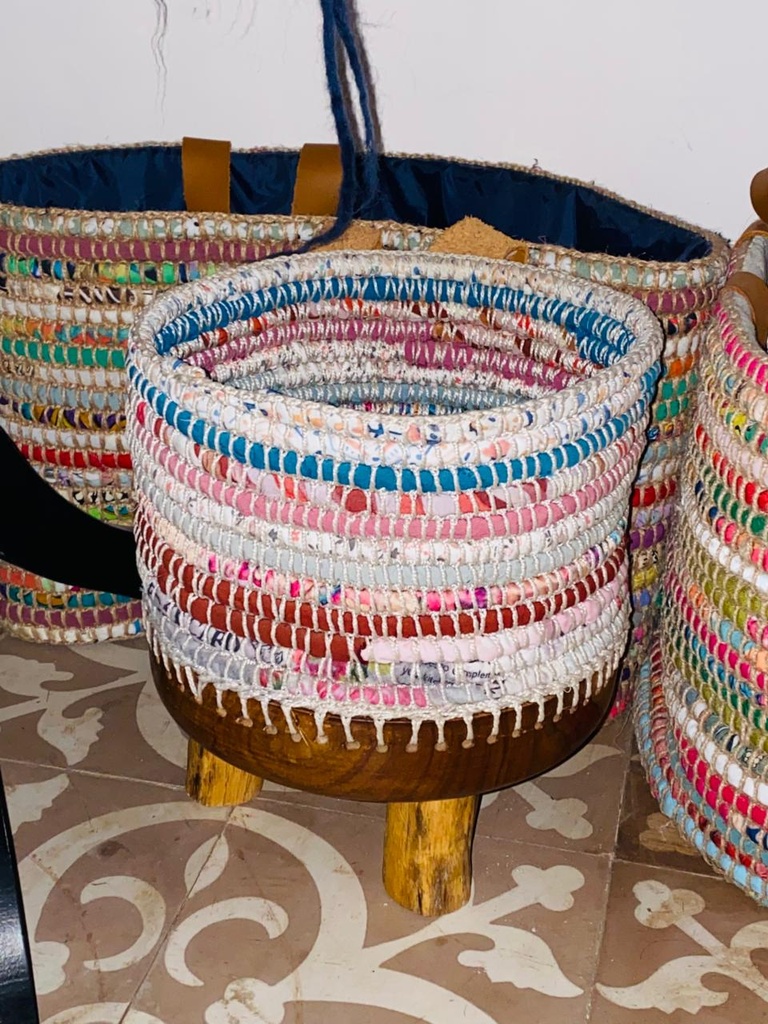 Wooden Base Plant Pot Medium Legs ⌀ 25 cm 