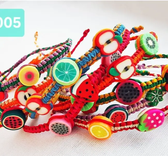 (MC005) polymar Clay fruits waterproof adjustable Bracelets