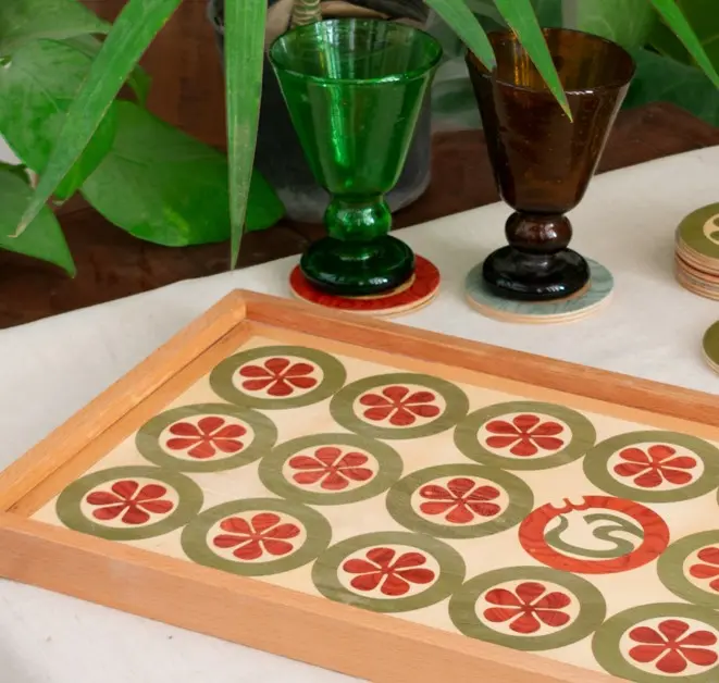 Hayy Flower Tray (red & Green) (Small)