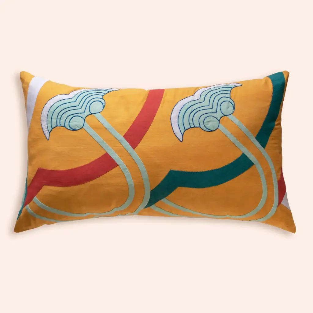 Rect Patchwork Cushion (Yellow)
