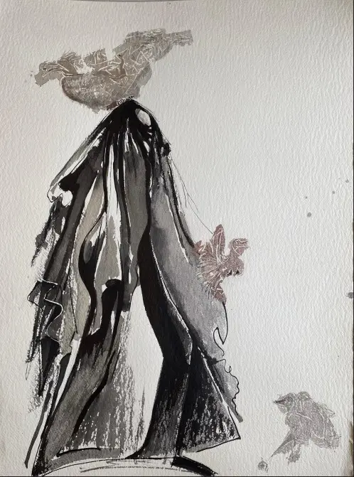 #3 Goals 56*76 CM Ink on cotton paper