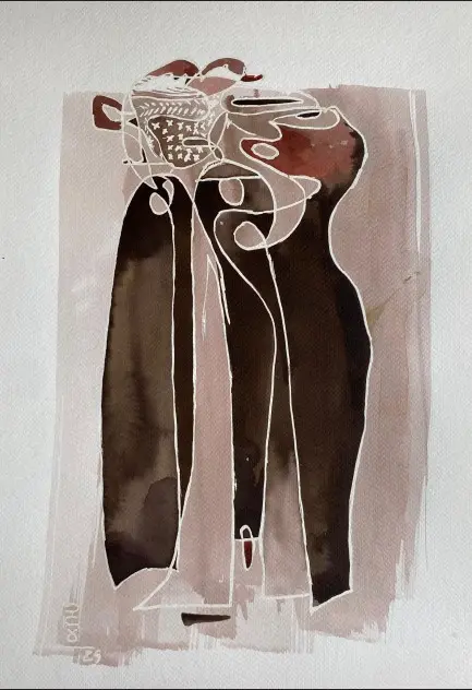 #9 Chores 42*30 CM Ink on cotton paper