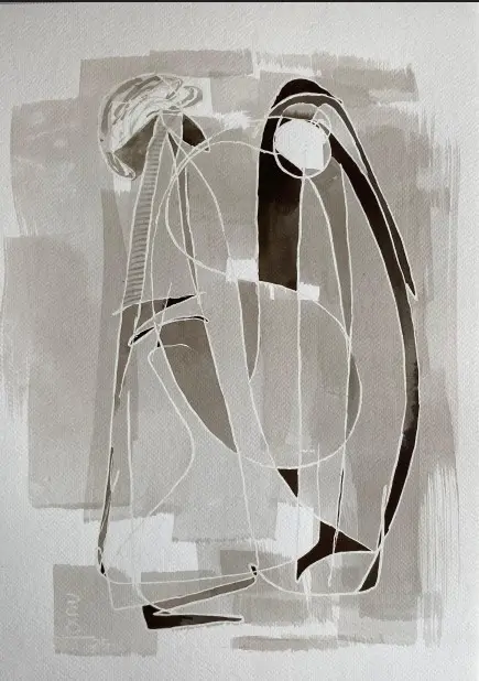 #11 Abstract #2 42*30 CM Ink on cotton paper
