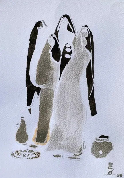 #22 Henna 30*21 CM Ink on cotton paper