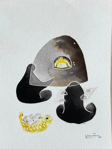 #30 Baking 20*15 CM Ink on cotton paper