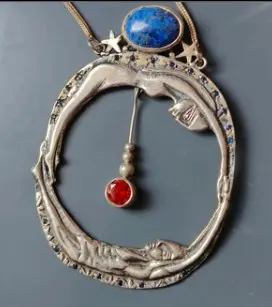 Nut & Geb pendant (Brass, Silver plated)
