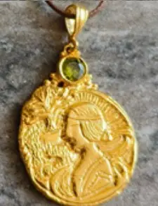 Da Vinci's pendant (Brass,Gold plated)