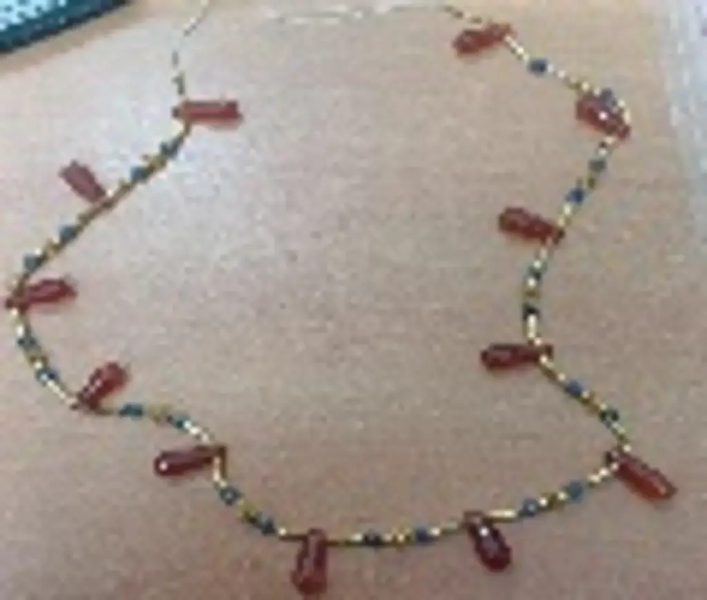Pharaonic Collection, Handmade, Sterling Silver Units With Carnelian, Lapis Original Stones , Gold Plated Necklace