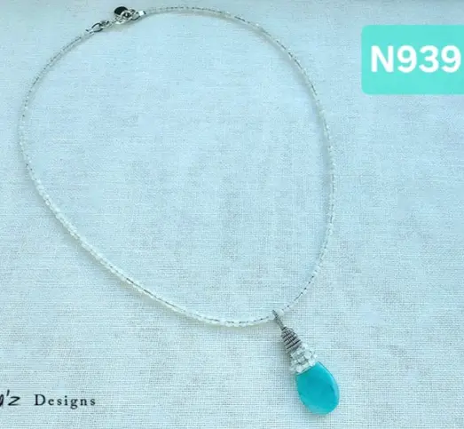 (N939) Amazonite & Moonstone necklace
