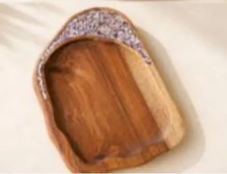 Mother of Pearl Red Platter