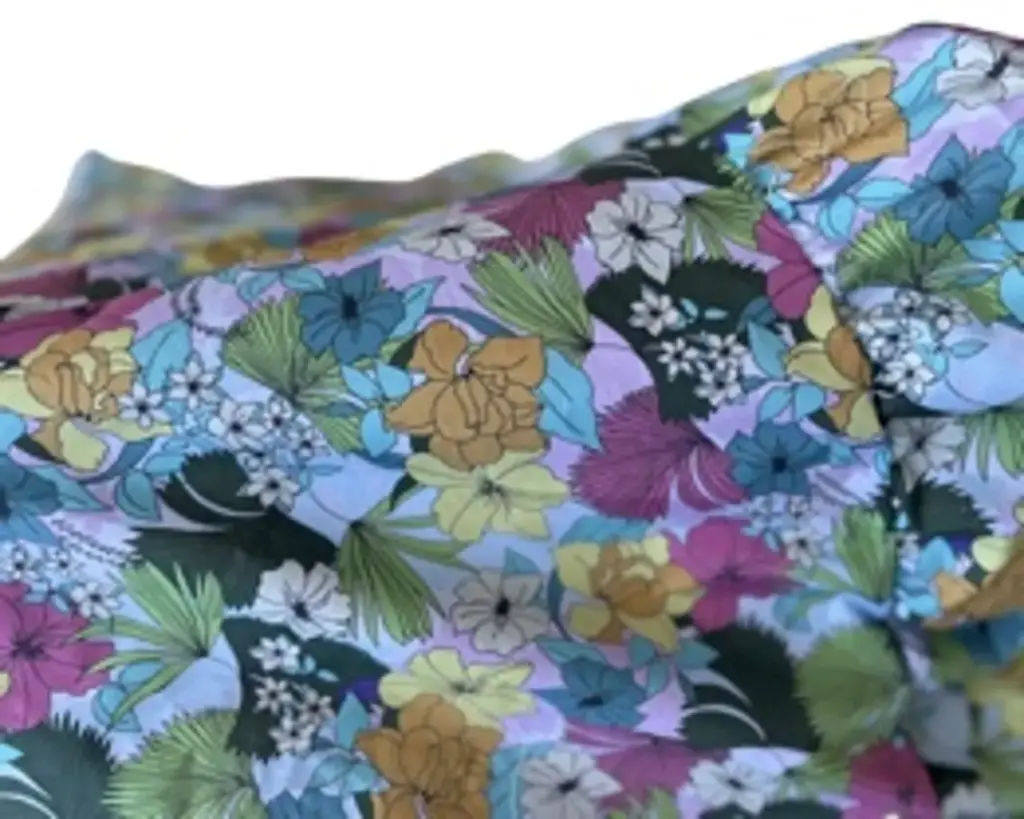 Placemats raffled set if 6 (30x40cm) (Flowery / yellow backing)