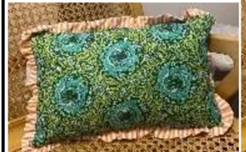 Green raffled (30x50cm) (Green) 