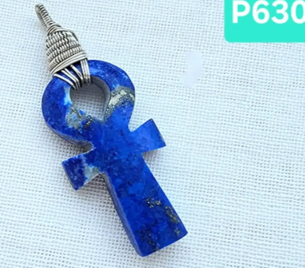 (P630-2) Medium Lapis Lazuli Ankh pendant