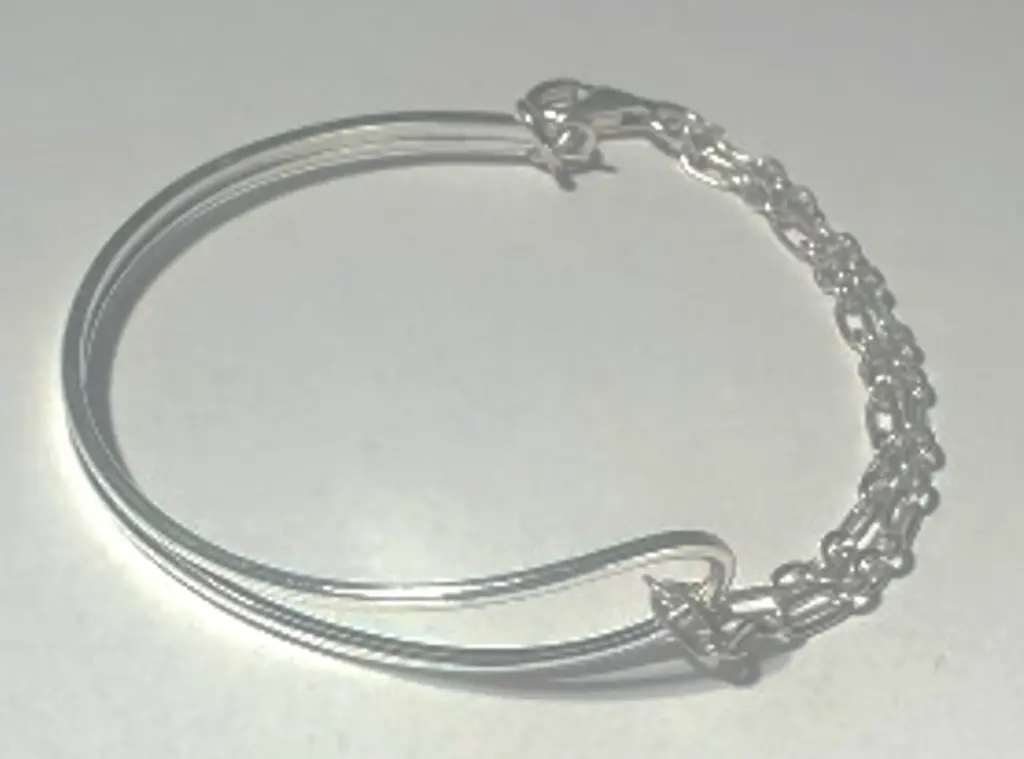 (Minimalist Collection) Half And Half Bangle