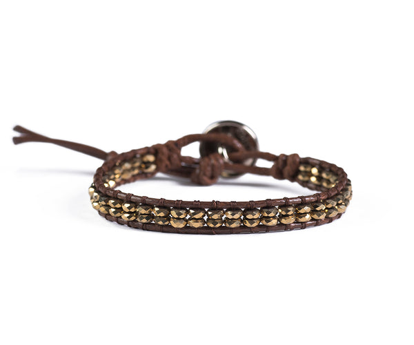 Hematite Small Beads Stitched Wrap 2