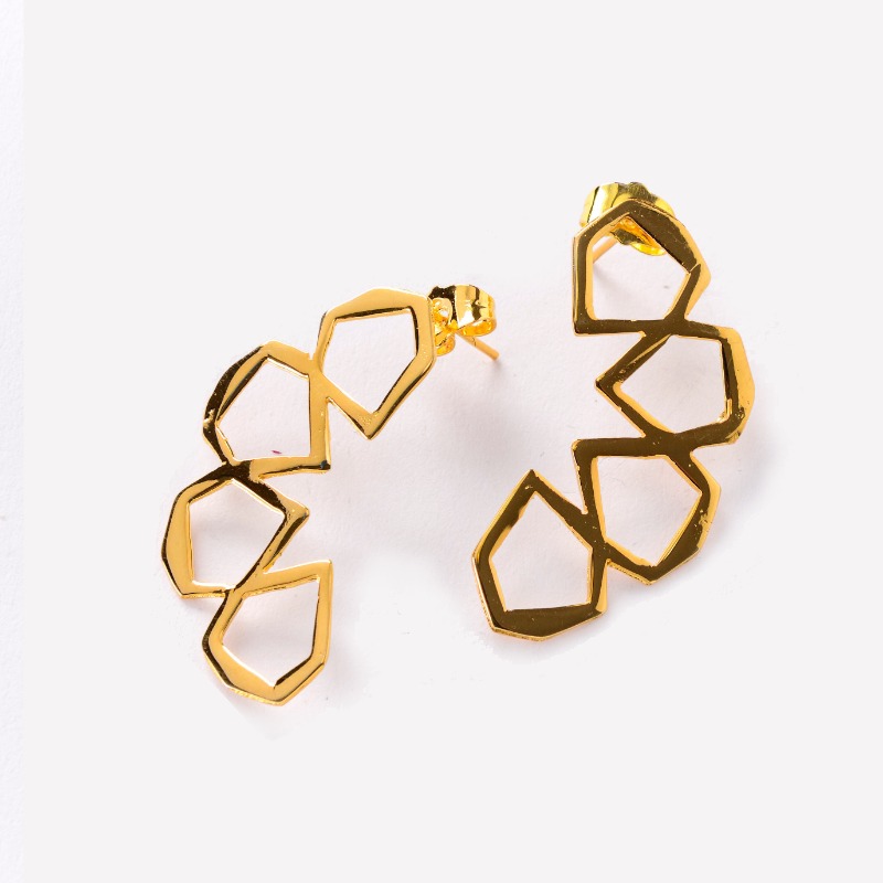 Half Eight Pointed Star Earrings