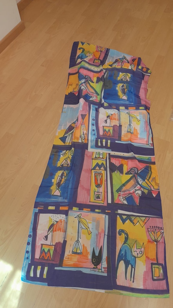 Purple Scarf (Synthetic Voile)