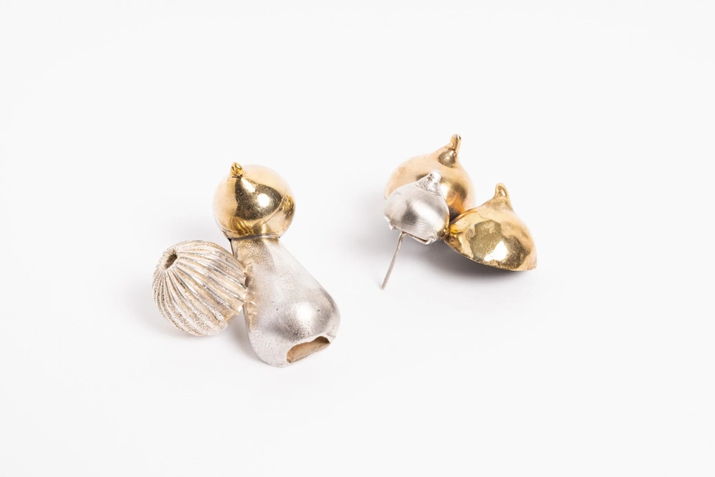 Raw Cluster Stud Earrings