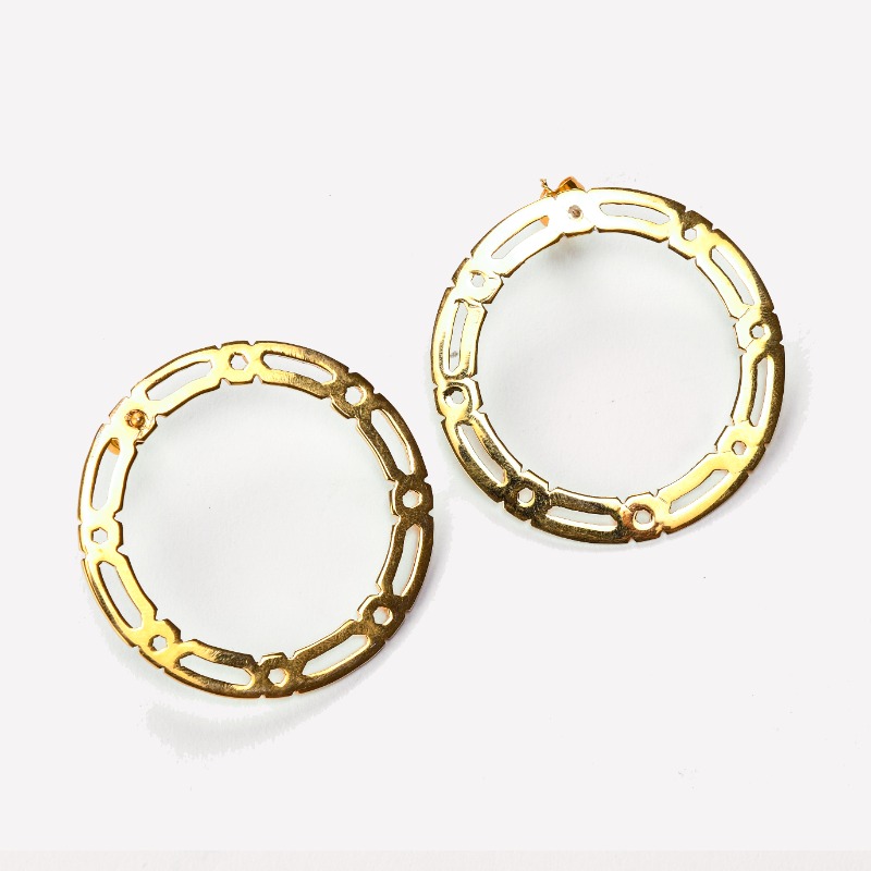 Knotted moulding Circle Earrings