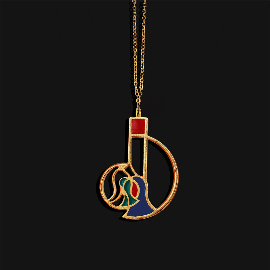 Lotus Necklace with Enamel
