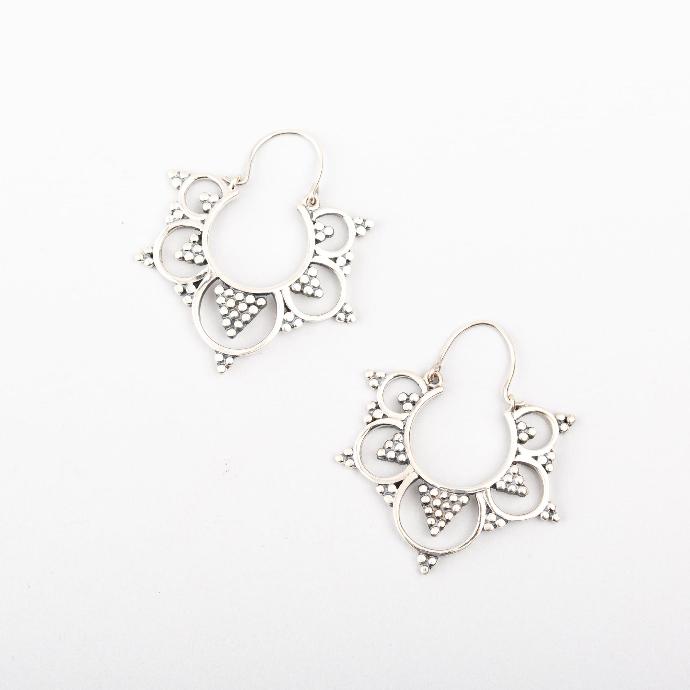Oblong Silver Gold PLated  Earrings