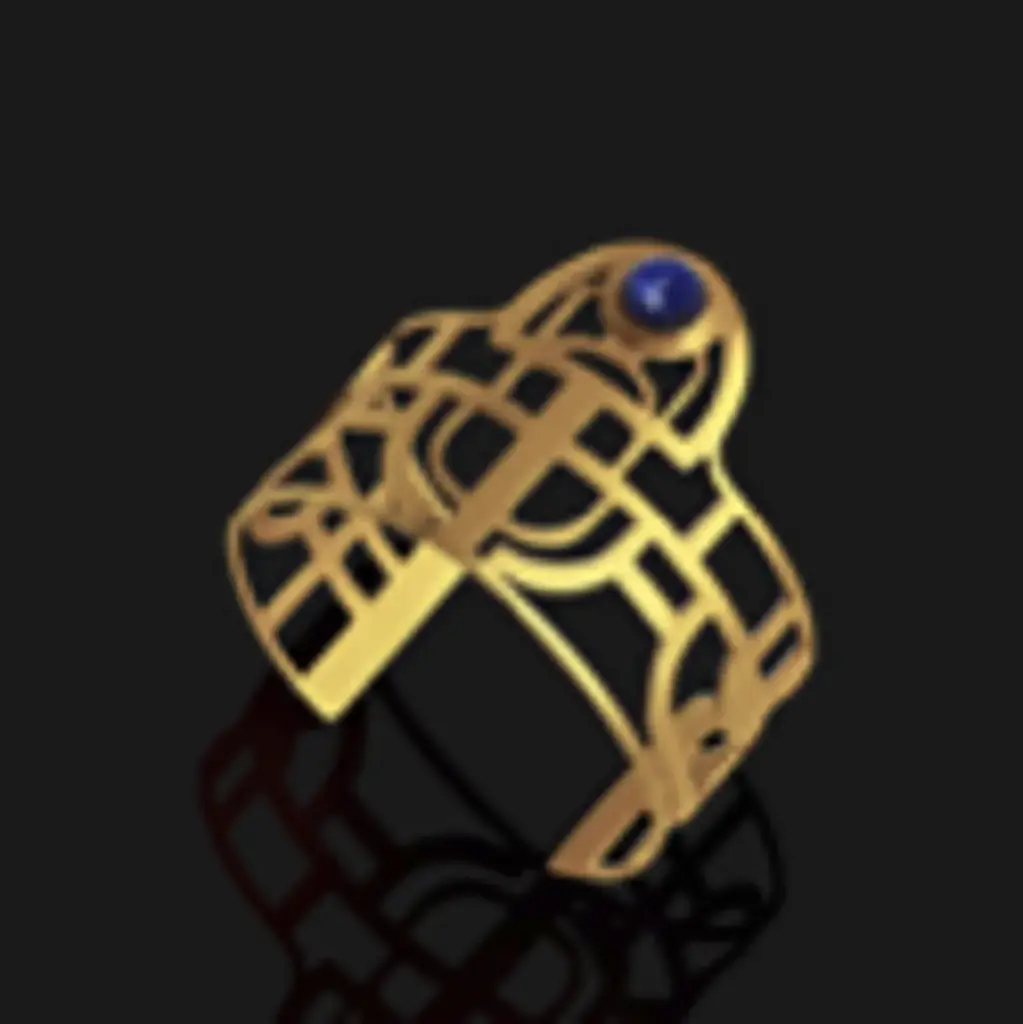 Scarab Bracelet with Stone