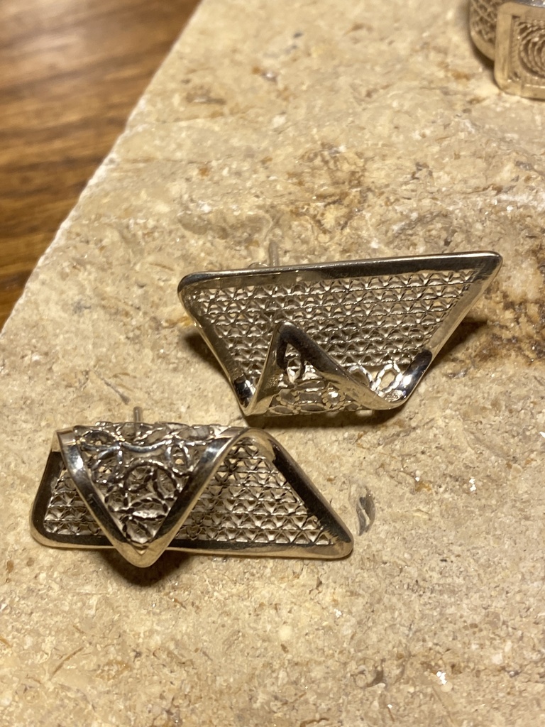 Filigree Folded Earrings