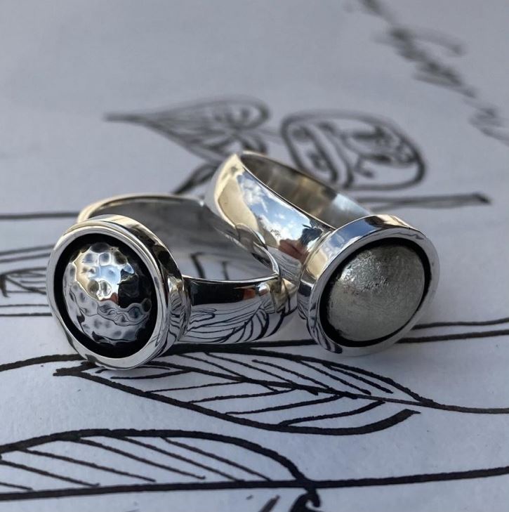 Hammered Lotus Ring