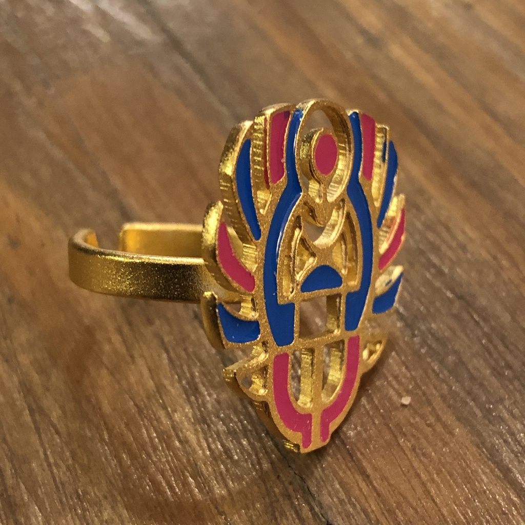 Scarab Ring with Enamel
