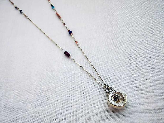 Turquoise, Lapislazuli, Ruby, Rhodochrosite Necklace
