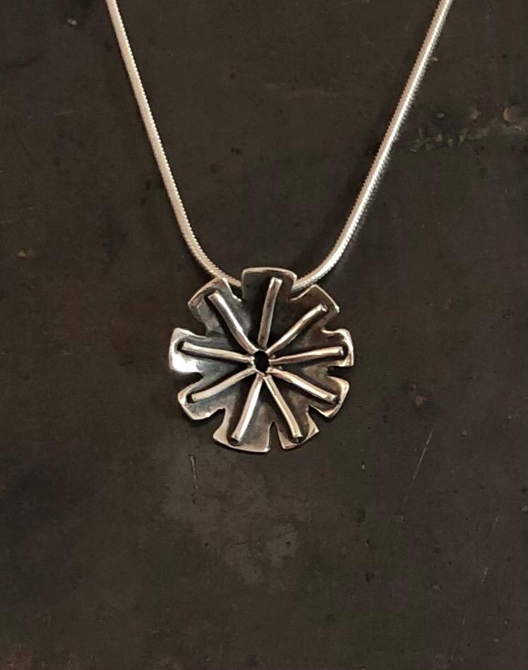 Poppy Head Pendant with 18 inch Chains