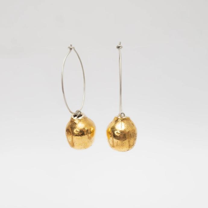 Bell Dome Hoop Earrings