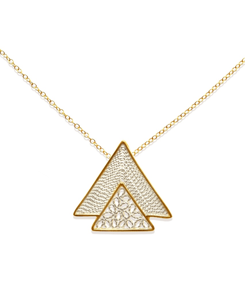 Pyramids Pendant in Chain