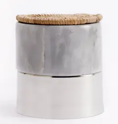 Salt And Pepper Dispenser Marble Granite ( Stainless steel )