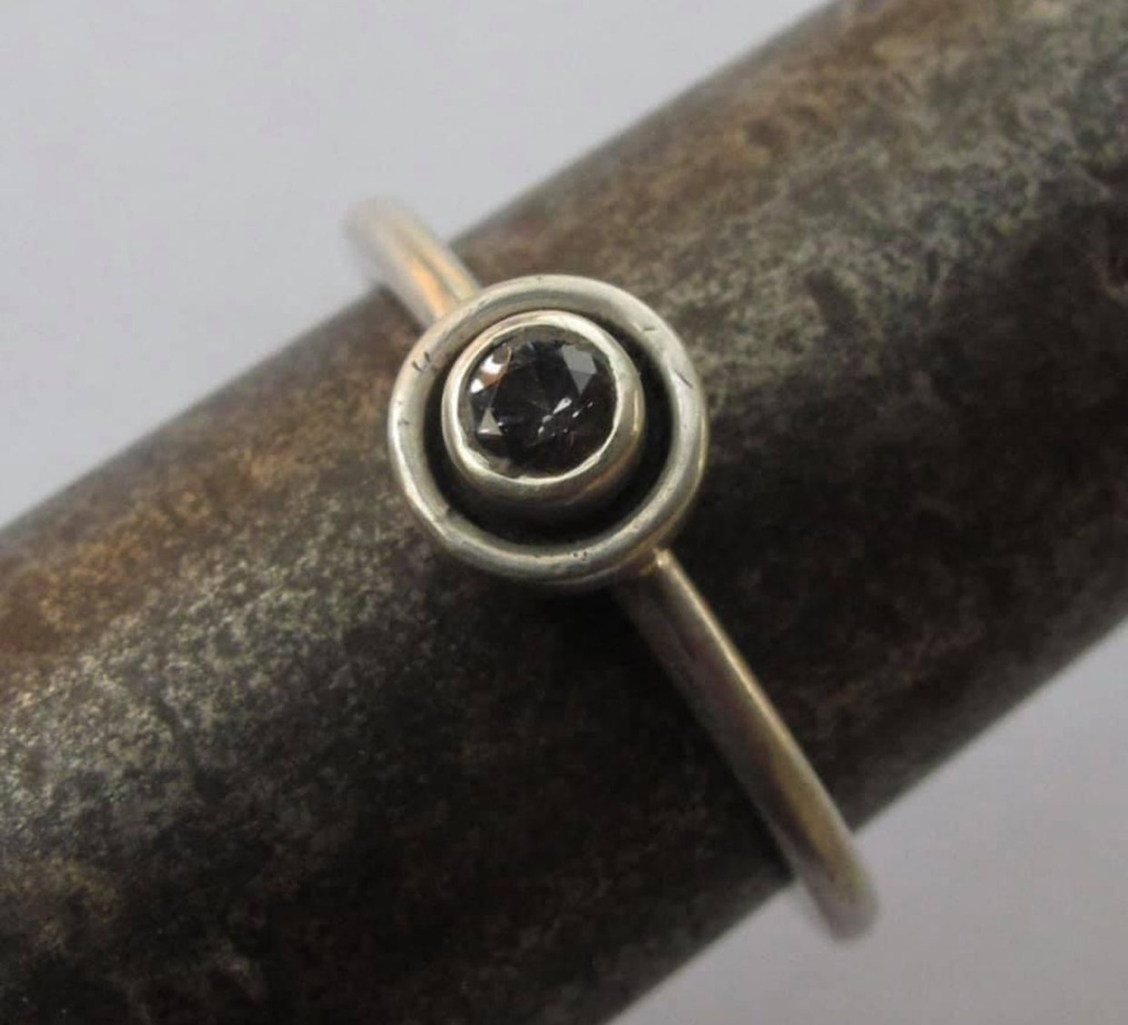 Grey Oxidized Spinel Rings