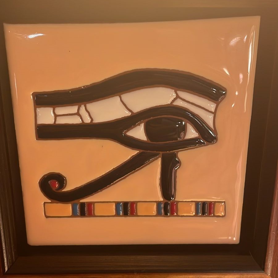 Eye of Horus Beige Tile (Square)