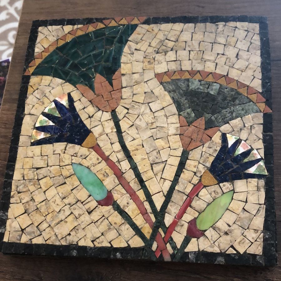 Large Lotus Flower Mosaic Art