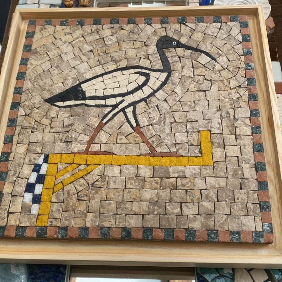 IBis Bird Mosaic (FRAMED)
