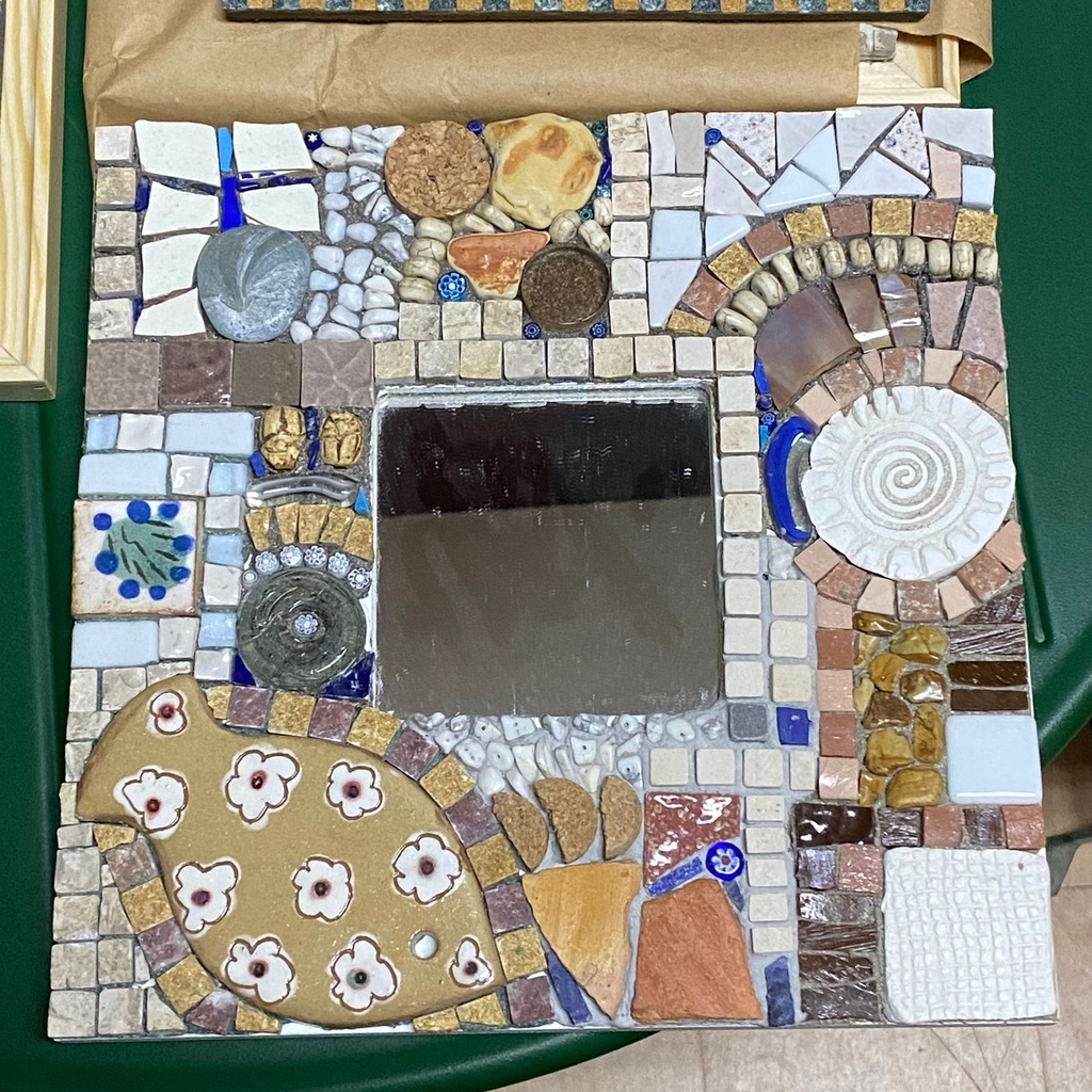 Brown Mosaic Mirror
