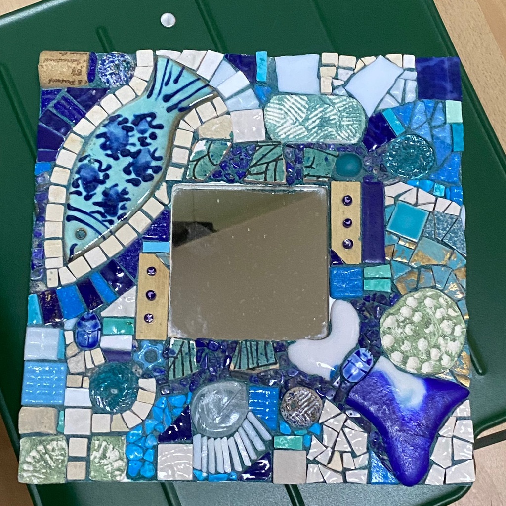 Blue Mosaic Mirror