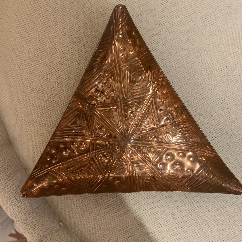 Triangle Brass Small Plate