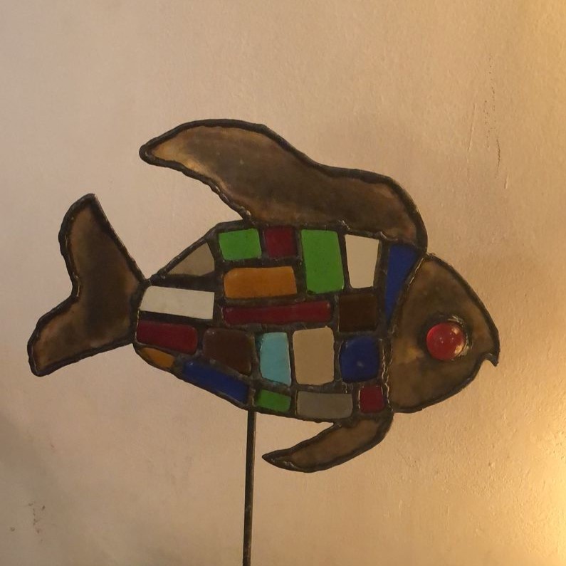 Glass mosaic fish
