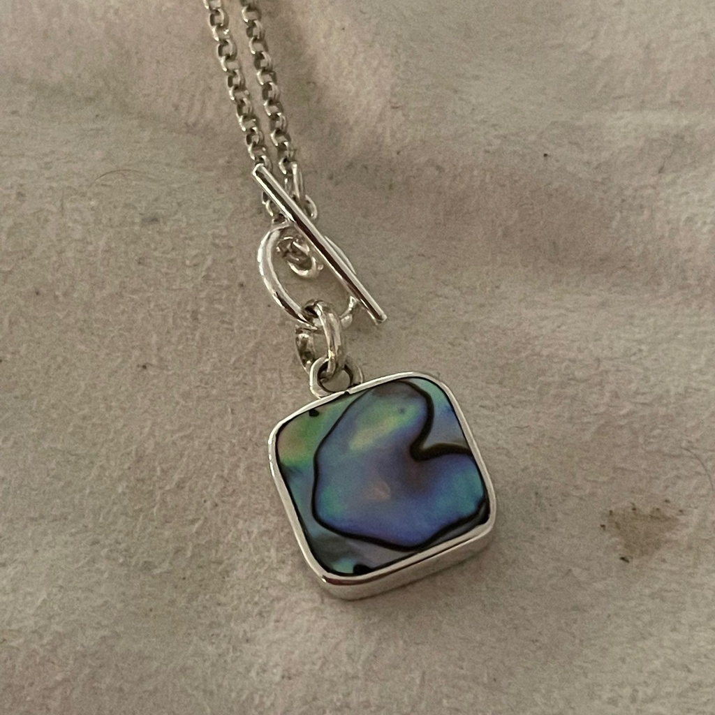 Square Ocean Necklace (Slim Chain)